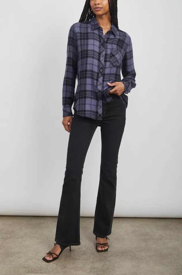 Tops Women Rails Hunter Shirt Sapphire Ash