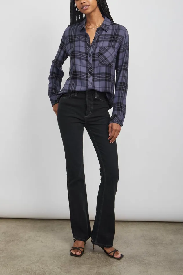 Tops Women Rails Hunter Shirt Sapphire Ash
