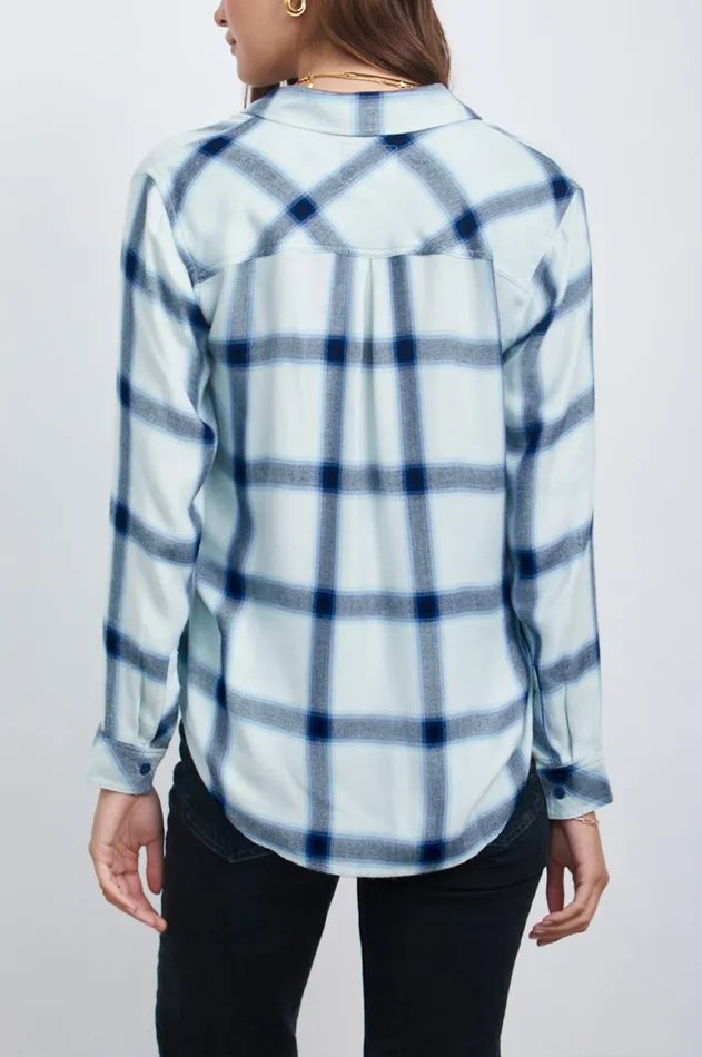 Tops Women Rails Hunter Shirt White Glacier Navy