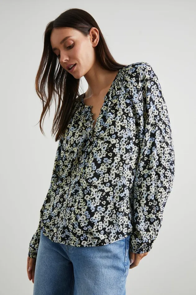 Tops Women Rails Indi Top Midnight Meadow Floral