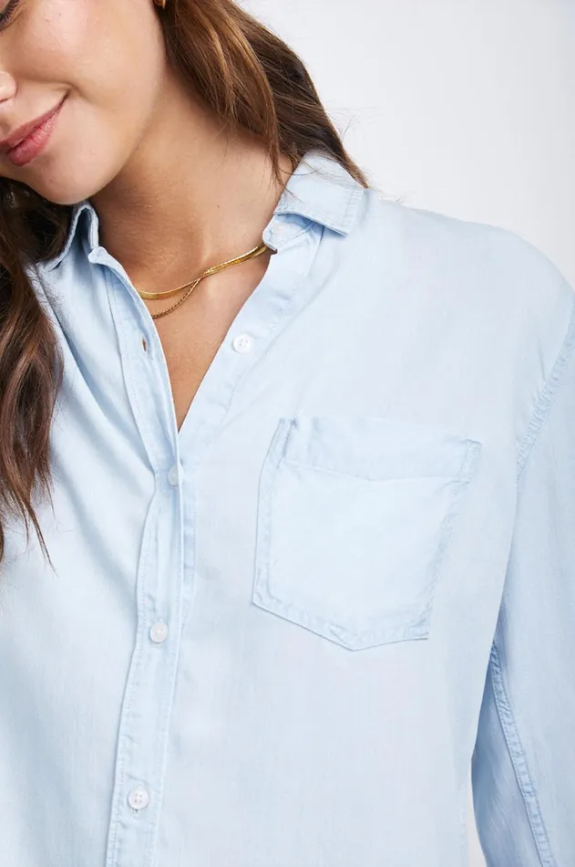 Tops Women Rails Ingrid Raw Hem Shirt Light Vintage