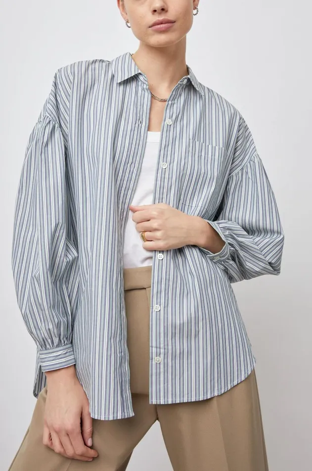 Tops Women Rails Janae Shirt Bank Stripe