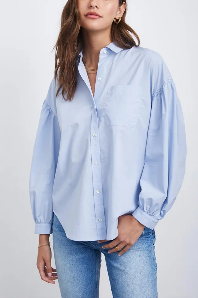 Tops Women Rails Janae Shirt Blue Jay
