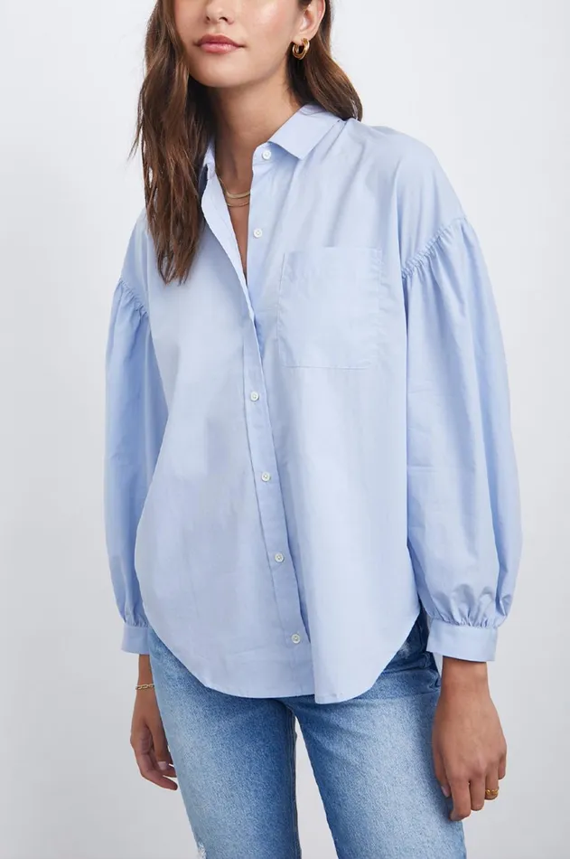 Tops Women Rails Janae Shirt Blue Jay