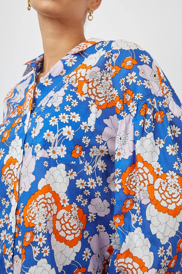 Tops Women Rails Janae Shirt Cobalt Floral