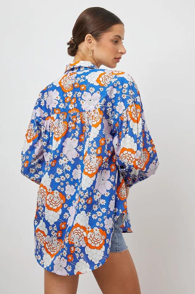 Tops Women Rails Janae Shirt Cobalt Floral
