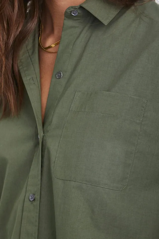 Tops Women Rails Janae Shirt Olive Smoke