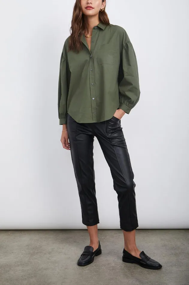 Tops Women Rails Janae Shirt Olive Smoke