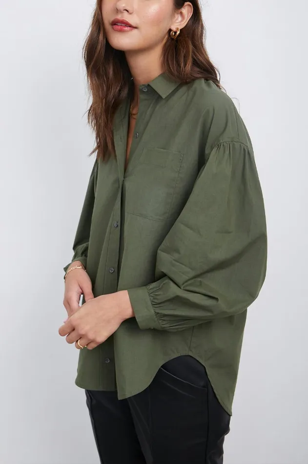 Tops Women Rails Janae Shirt Olive Smoke