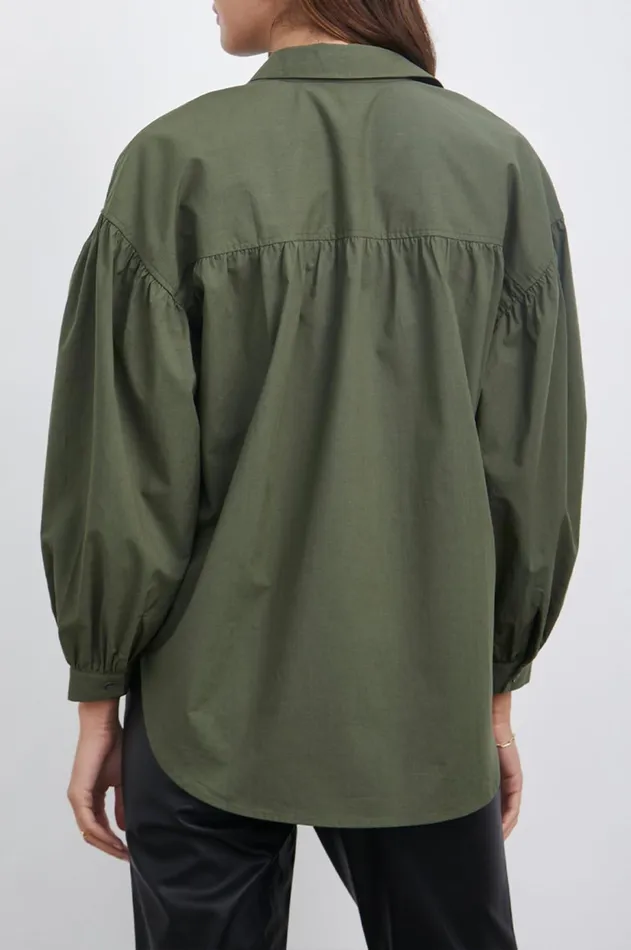Tops Women Rails Janae Shirt Olive Smoke