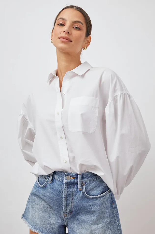 Tops Women Rails Janae Shirt White