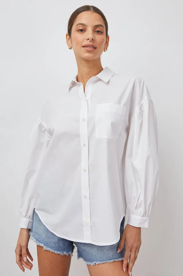 Tops Women Rails Janae Shirt White