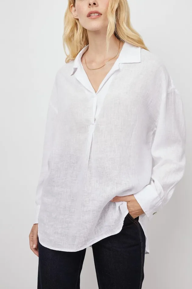 Tops Women Rails Jocelyn Shirt White