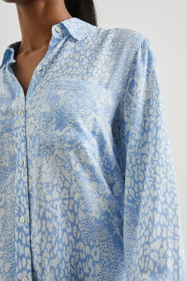 Tops Women Rails Josephine Shirt Aqua Mixed Animals