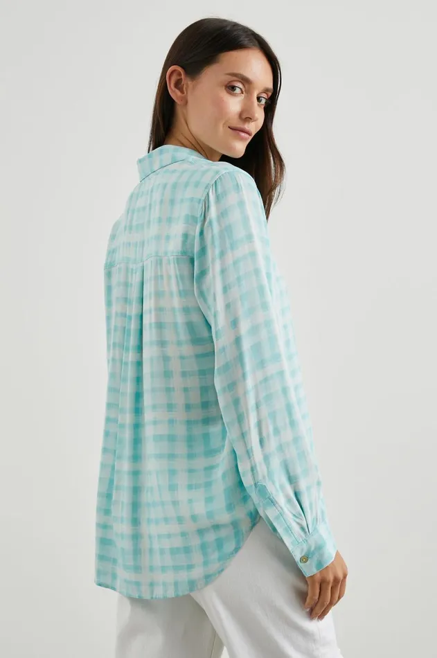 Tops Women Rails Josephine Shirt Aqua Plaid