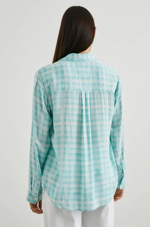 Tops Women Rails Josephine Shirt Aqua Plaid
