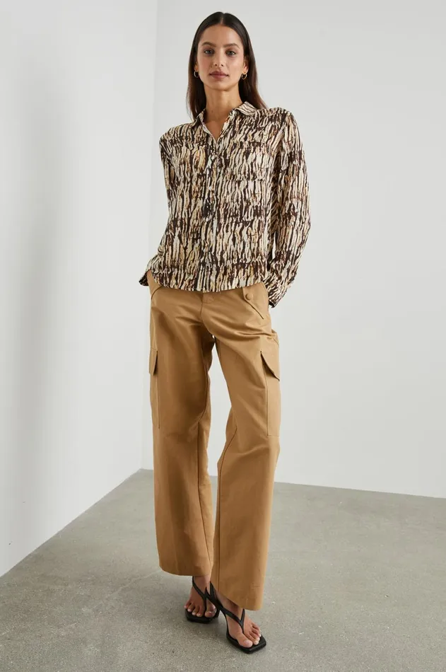 Tops Women Rails Josephine Shirt Neutral Ikat