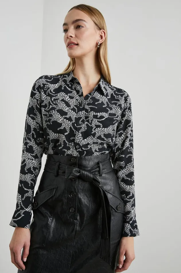 Tops Women Rails Kate Shirt Black Lynx