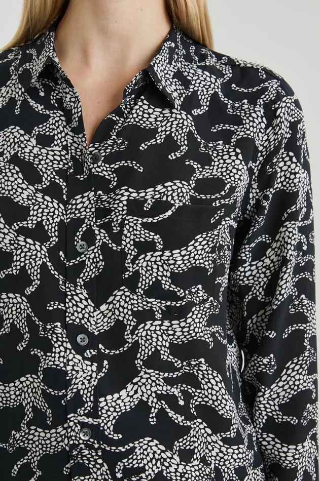 Tops Women Rails Kate Shirt Black Lynx