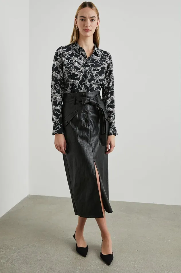 Tops Women Rails Kate Shirt Black Lynx