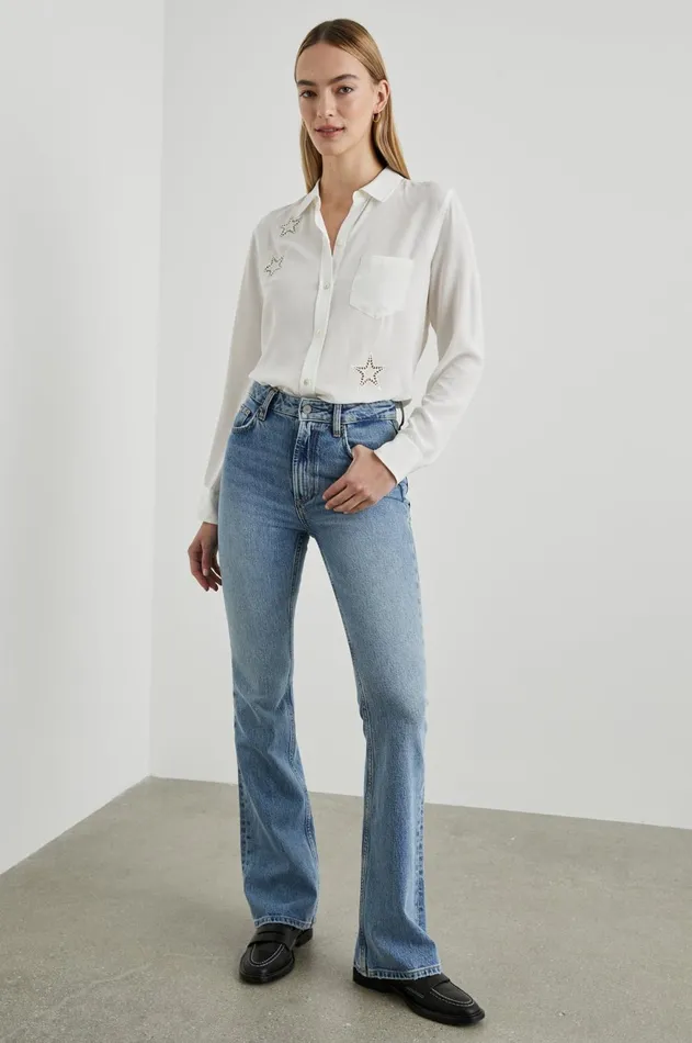 Tops Women Rails Kate Shirt Ivory Eyelet Stars