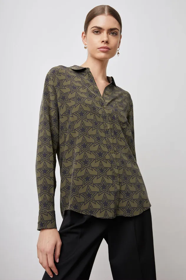 Tops Women Rails Kate Shirt Olive Stargaze
