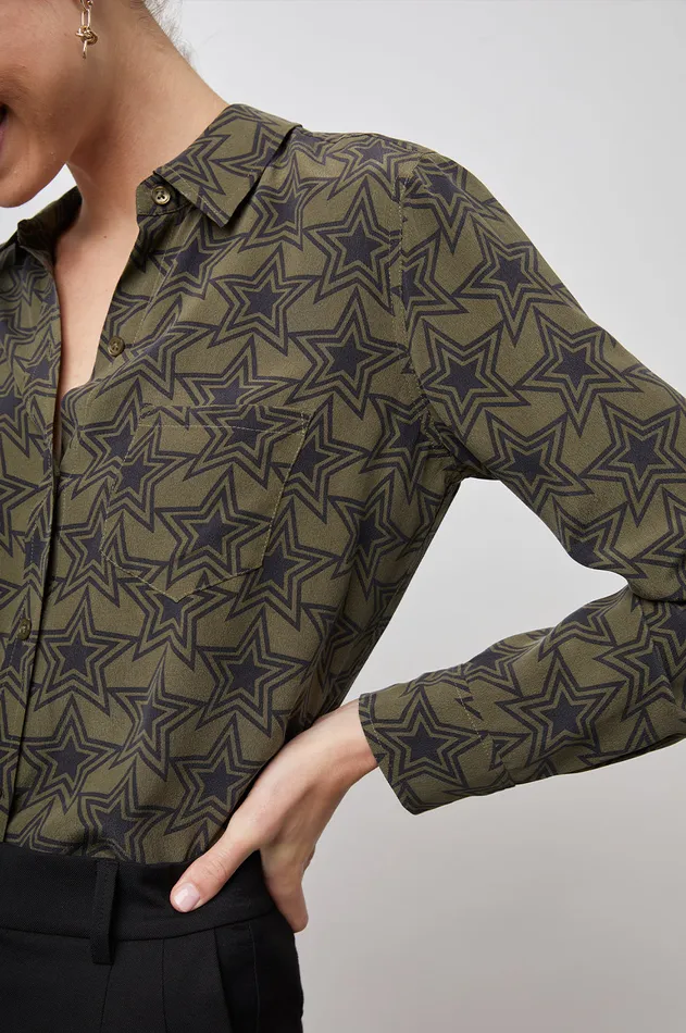 Tops Women Rails Kate Shirt Olive Stargaze