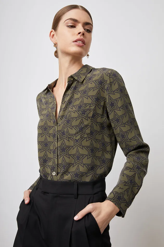 Tops Women Rails Kate Shirt Olive Stargaze