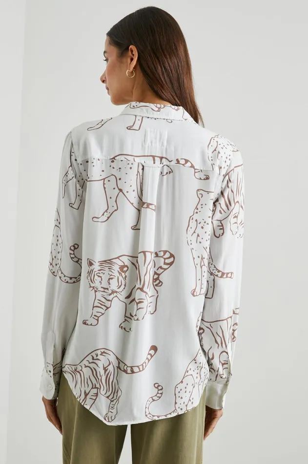 Tops Women Rails Kathryn Shirt Camel Jungle Cats