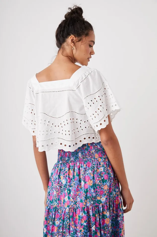 Tops Women Rails Kit Top White Eyelet Embroidery