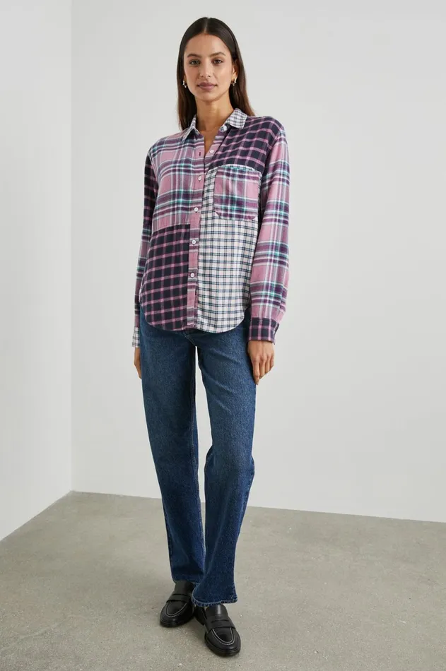 Tops Women Rails Lakin Shirt Rose Agave