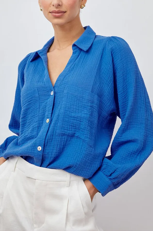 Tops Women Rails Lauren Shirt Palace Blue
