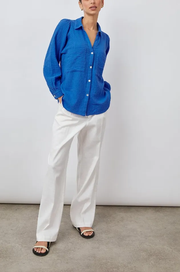 Tops Women Rails Lauren Shirt Palace Blue