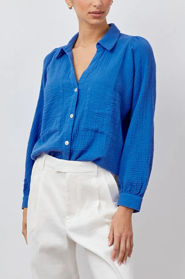 Tops Women Rails Lauren Shirt Palace Blue