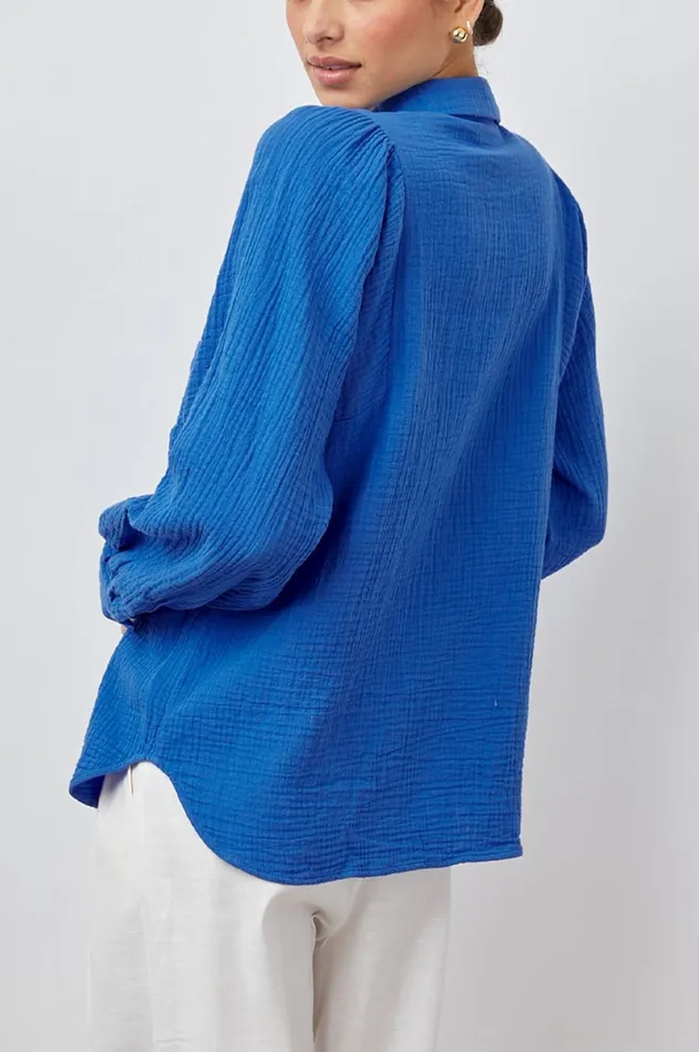 Tops Women Rails Lauren Shirt Palace Blue