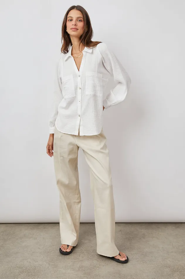 Tops Women Rails Lauren Shirt White