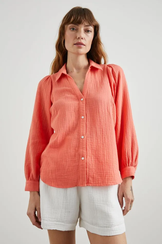 Tops Women Rails Lo Shirt Papaya