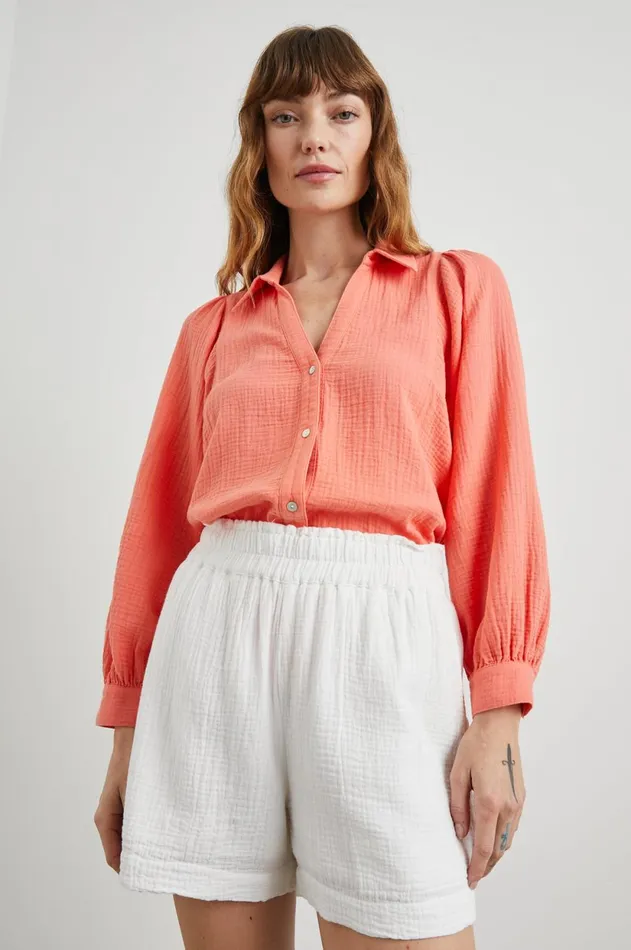 Tops Women Rails Lo Shirt Papaya