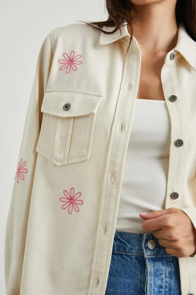 Tops Women Rails Loren Shirt Jacket Ecru