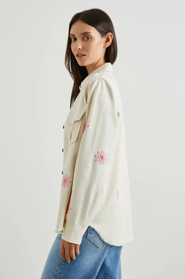 Tops Women Rails Loren Shirt Jacket Ecru