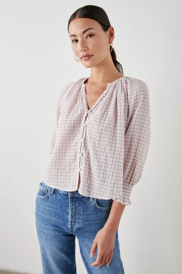 Tops Women Rails Mariah Top Soft Rose Check