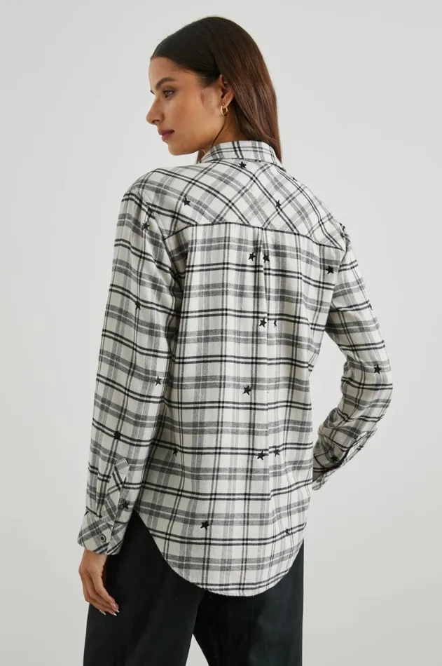 Tops Women Rails Milo Shirt Ivory Check Stars