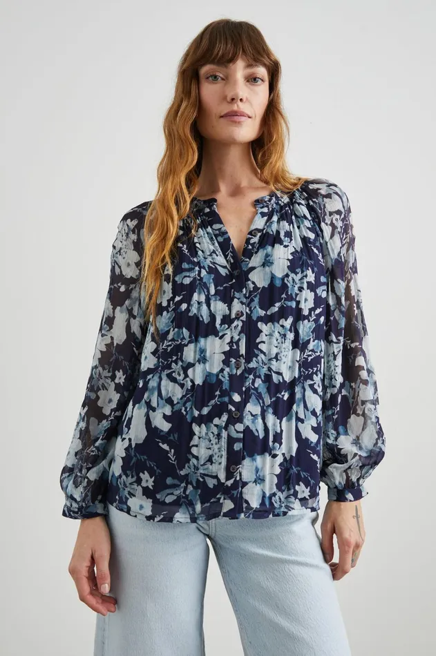 Tops Women Rails Nessie Top Indigo Blossoms