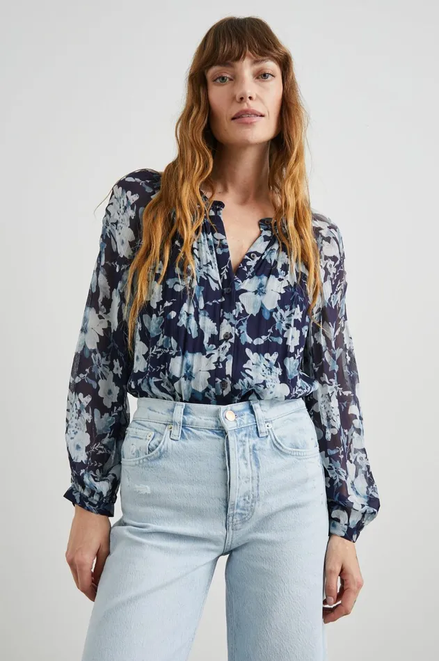 Tops Women Rails Nessie Top Indigo Blossoms