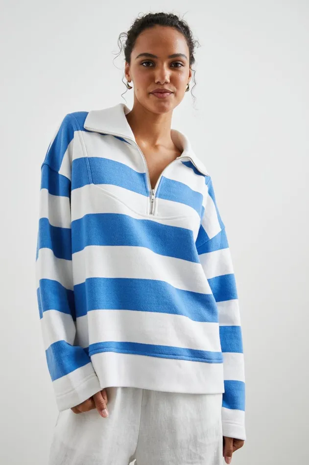 Tops Women Rails Parker Sweatshirt Ocean Rugby Stripe
