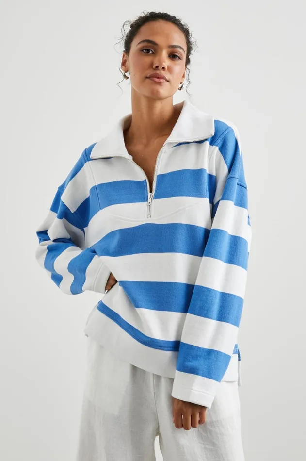 Tops Women Rails Parker Sweatshirt Ocean Rugby Stripe