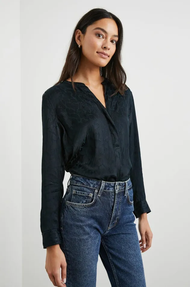 Tops Women Rails Pearl Top Onyx Leopard