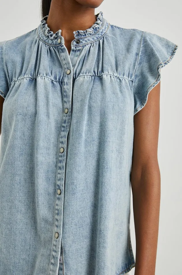 Tops Women Rails Ruthie Top Faded Indigo