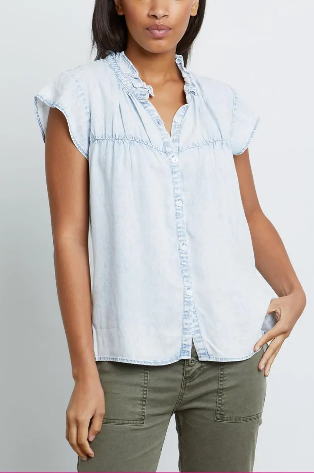 Tops Women Rails Ruthie Top Light Acid Wash