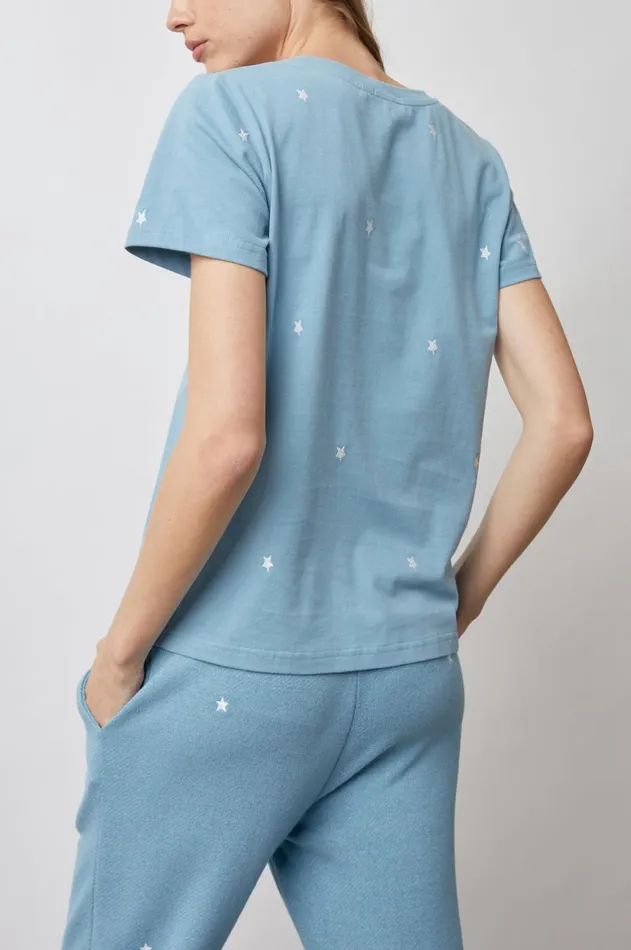 Tops Women Rails The Cara V Neck TShirt Aqua Stars